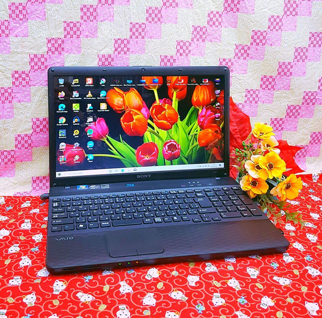 新型Win11搭載♪魅力なブラック♪新品SSD256搭載♪ソフト多数♪ブルーレイ