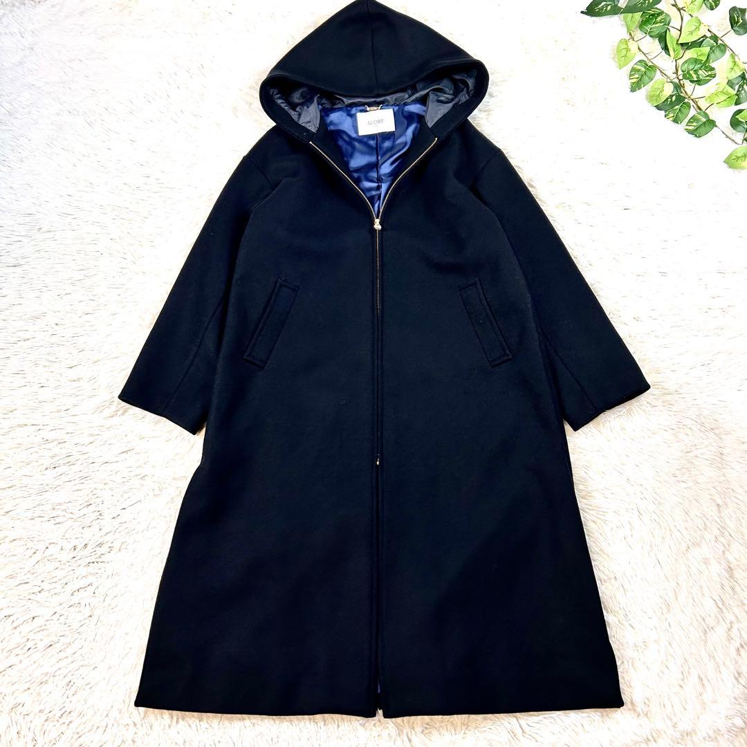 極美品✨ スローブイエナ ハミルトン フーディロングコート 着丈109cm 黒