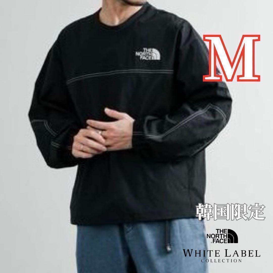 韓国限定 ノースフェイス ホワイトレーベル アルバニークルーネック M ブラック