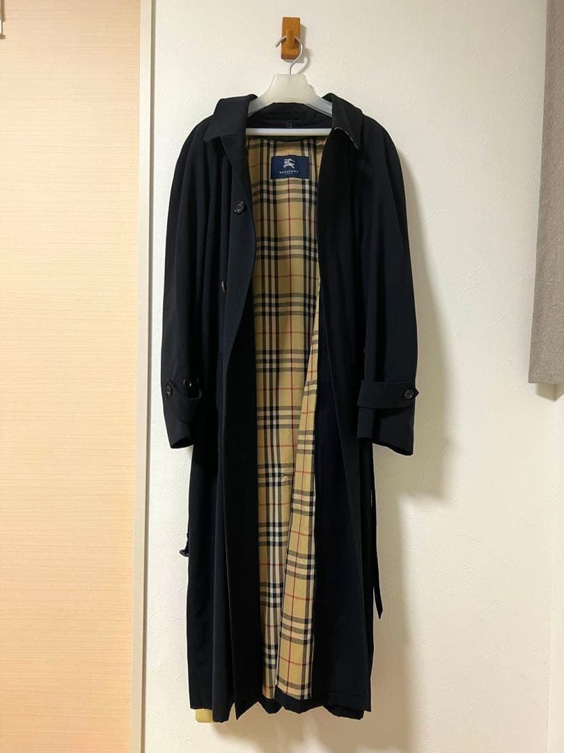 バーバリーロンドン　ステンカラーロングコート裏地ライナー付き