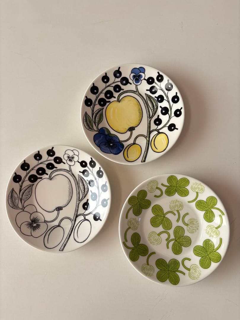 旧ロゴ　アラビア　アピラ　パラティッシ　3枚セット　お皿　ソーサー16.5cm