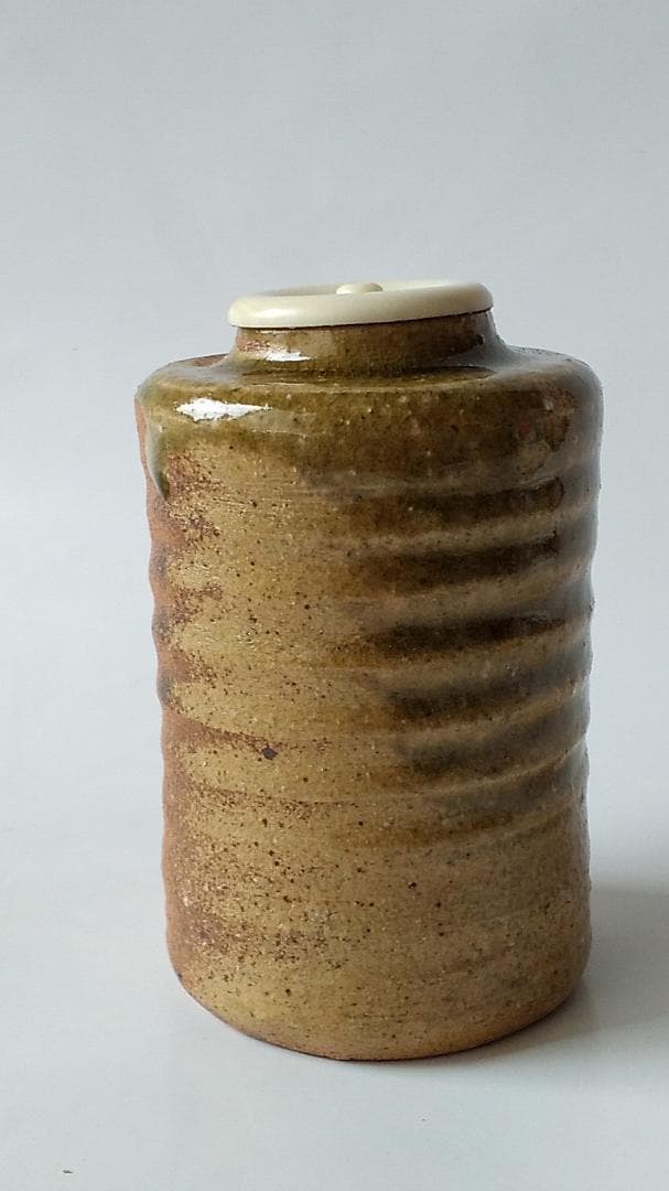 信楽焼 茶入 今井桂秋 作 仕覆 雪月花七宝緞子 茶道具 共箱 新品 未使用品
