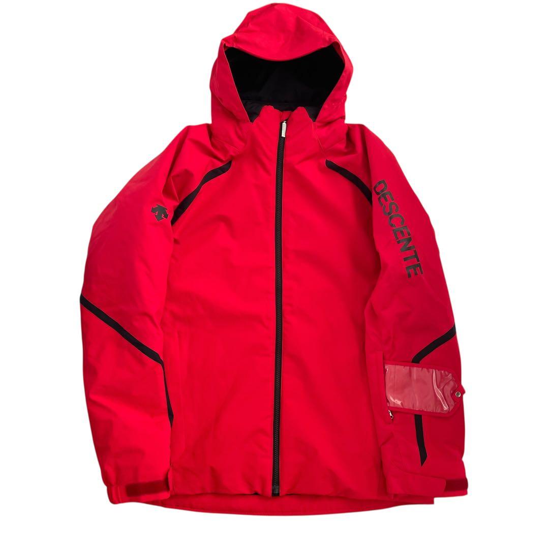 大きいサイズ デサント スキーウェア O セットアップ 上下セット赤黒