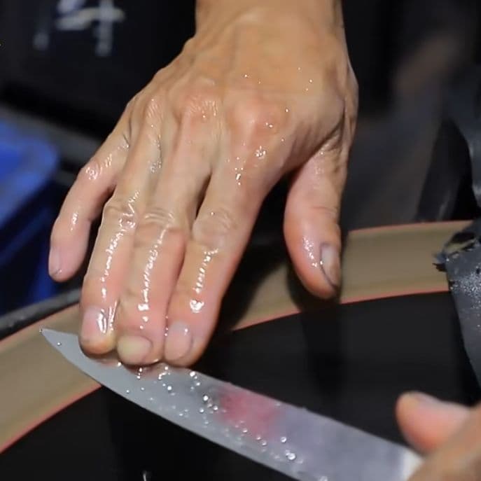 【新作】牛刀　VG10　73層ダマスカス鋼　赤柄