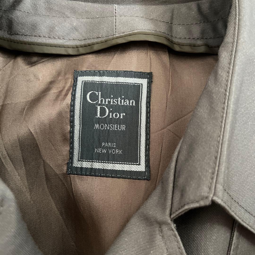 90s ChristianDior コットンツイルダブルブレスト トレンチコート