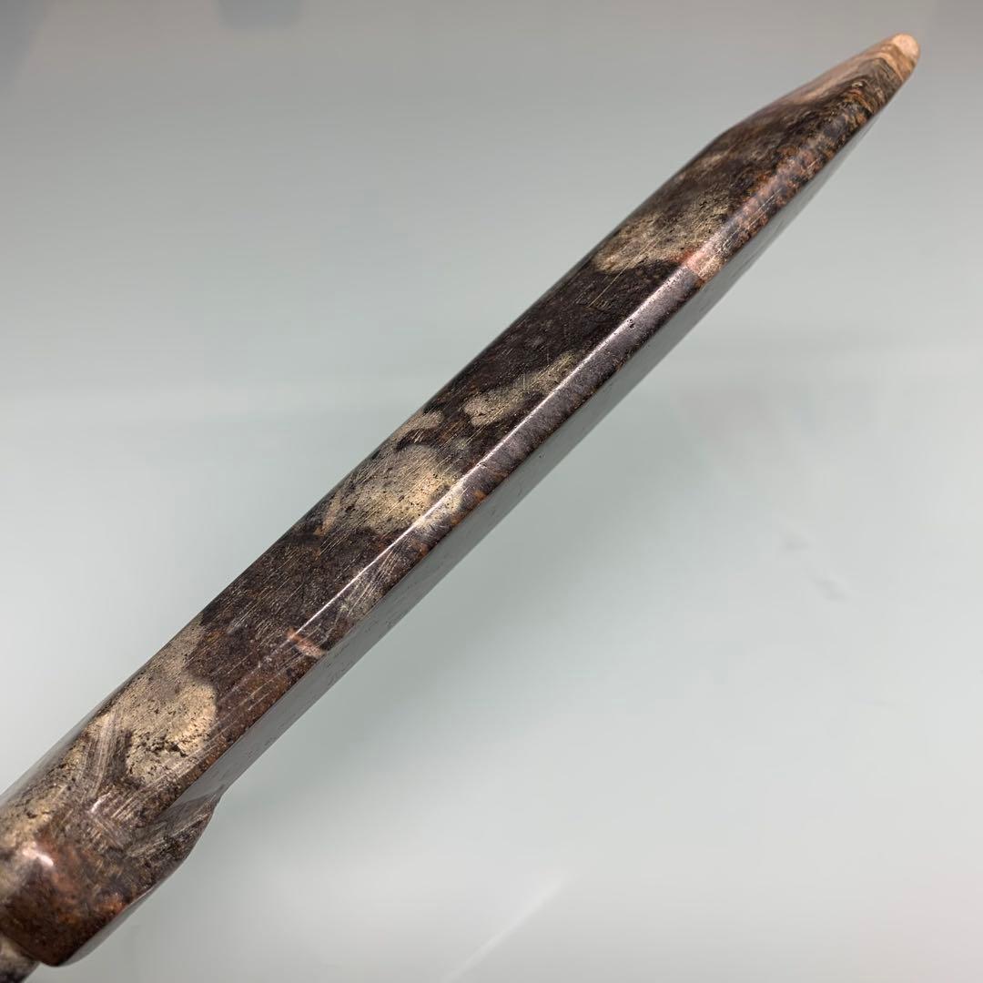 神獣神刀のトーテム 宇宙パワー 不思議の石鉄隕石　アンティーク　彫刻縁起物