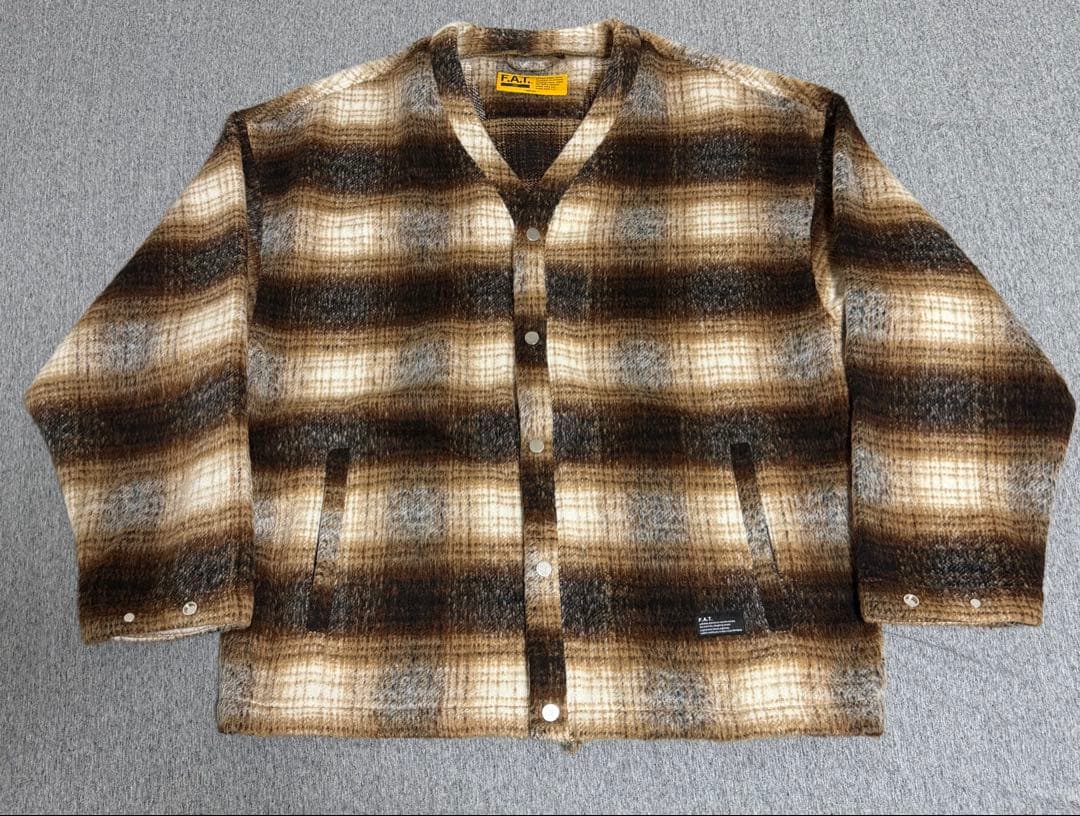 FAT SHAGGYGAN カーディガン　L ブラウン　完売モデル