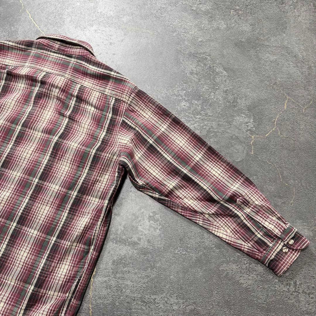 Five brotherヘビーネルシャツヘビネルピンクXL古着ファイブブラザー