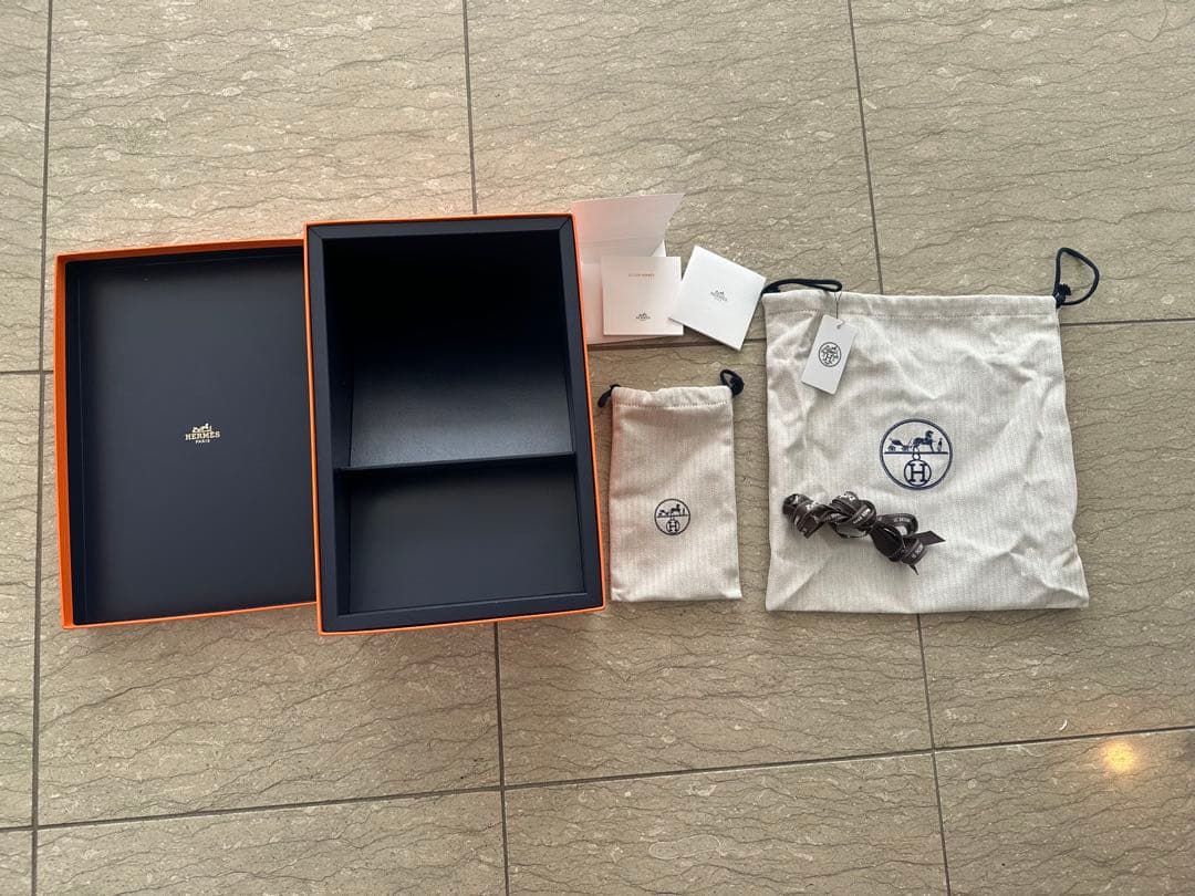 エルメス　ミニケリー　ケリードールピクト　ブルーボックス　空箱　ネイビーボックス