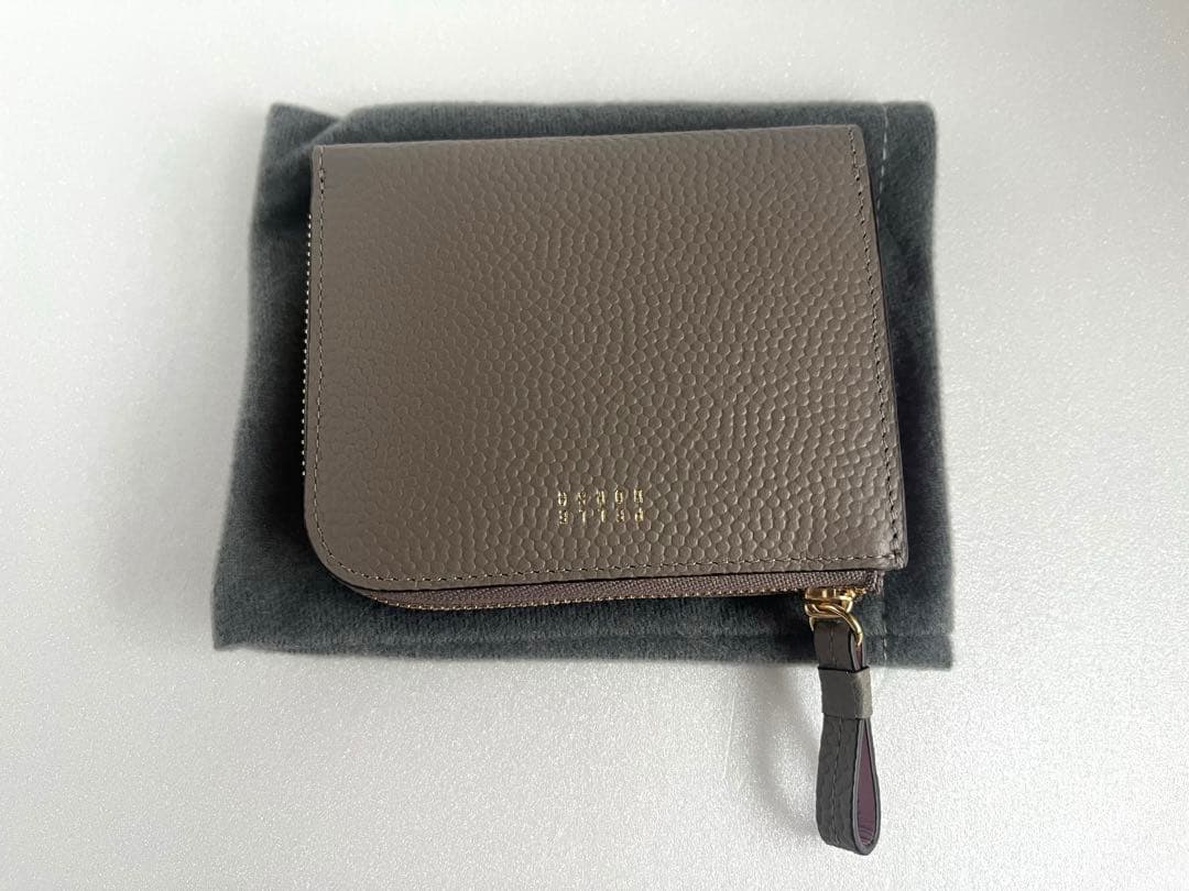 【PELLE BORSA】Lファスナーミニ財布Fine Goods トープ