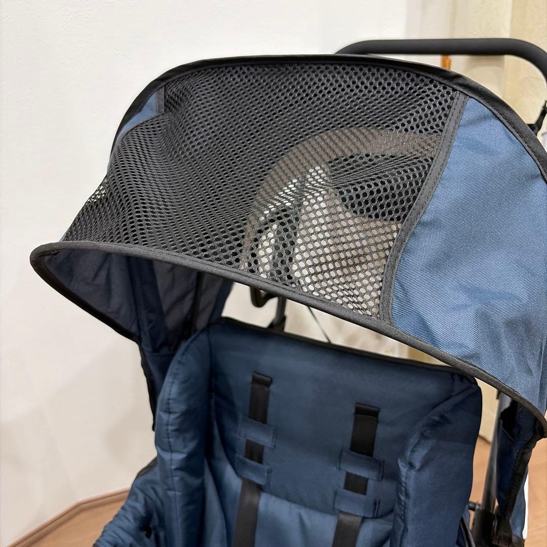 【美品】カトージ　KATOJI 2人でゴー 2人乗り ベビーカー ネイビー