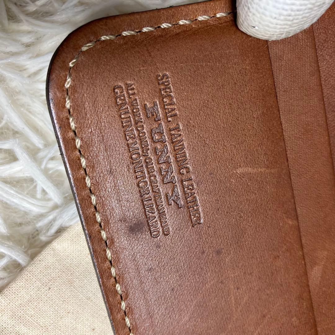 【良品】 FUNNY 折り財布 リザード コンチョ