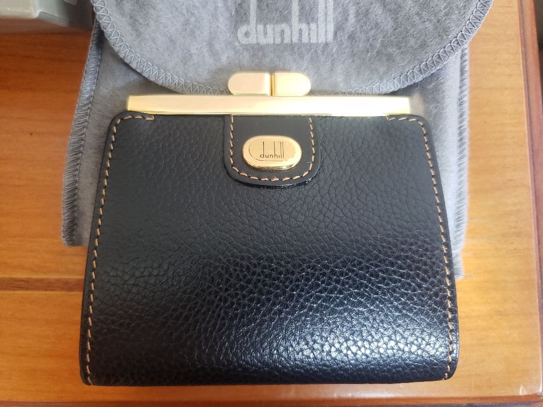 dunhillがま口レザーケース