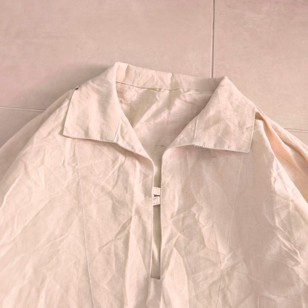 フランス​　 60s-70s フレンチヴィンテージ スモック シャツ　リネン