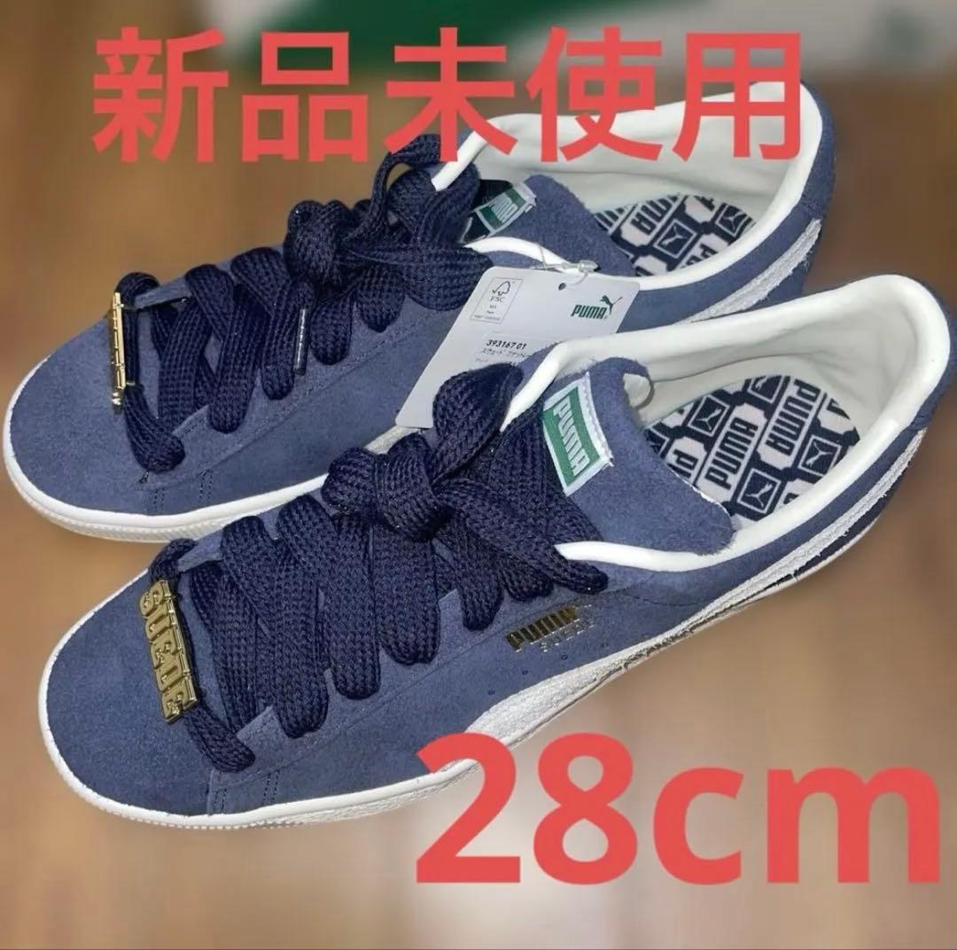 新品未使用　PUMAプーマ スウェード ファットレース ネイビー　28cm