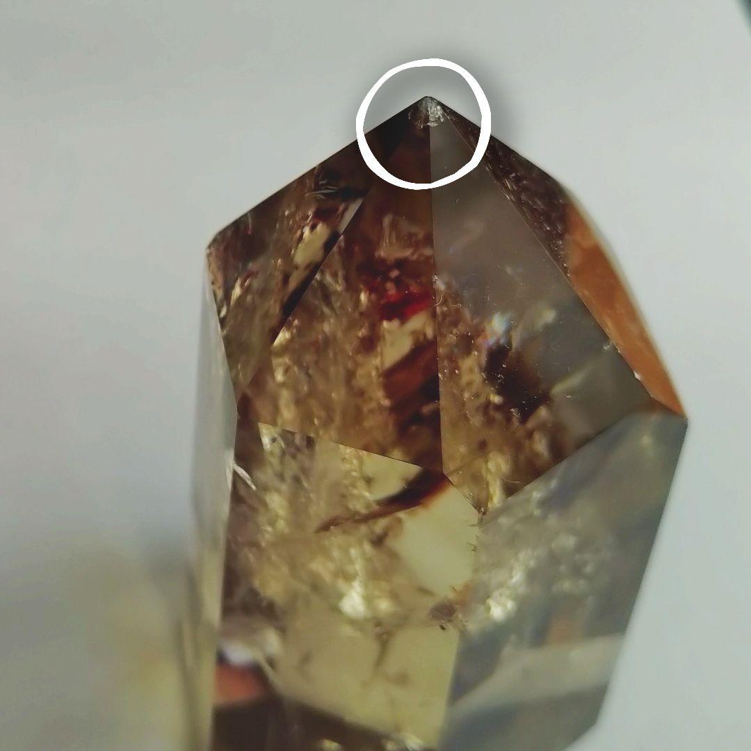 スモーキークォーツ ポリッシュ ポイント★コレクション★天然石 置物 六角柱