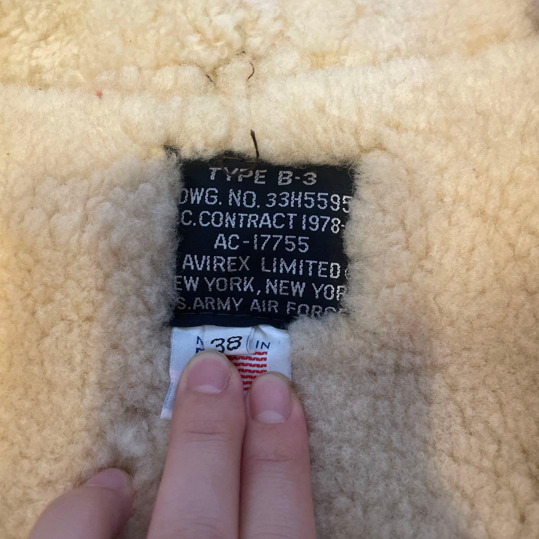 Avirex TYPE B-3 フライトジャケット 38