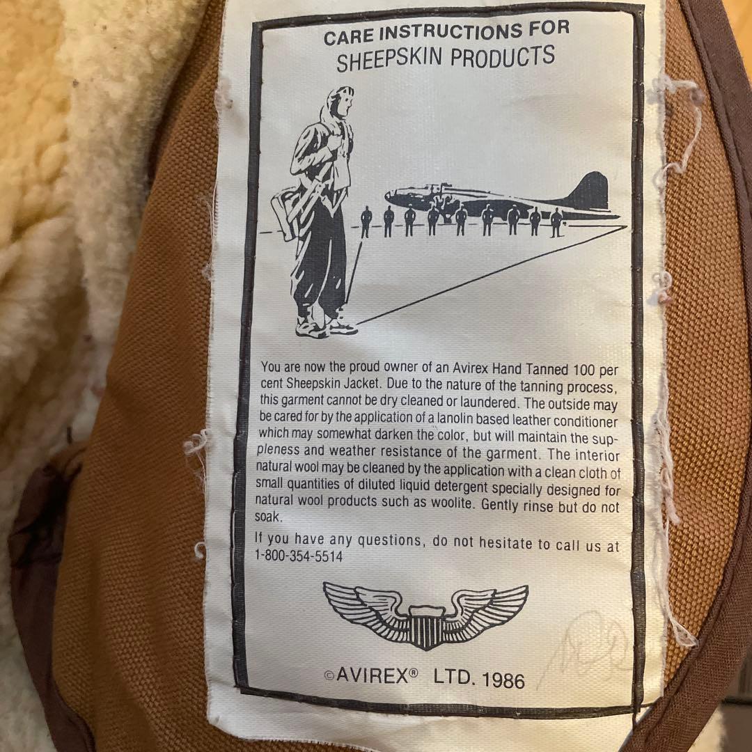 Avirex TYPE B-3 フライトジャケット 38