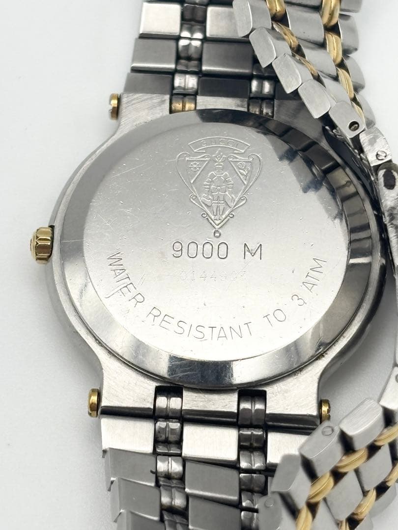 GUCCI グッチ 9000M 腕時計 クォーツ メンズ 2トーン デイト 稼働