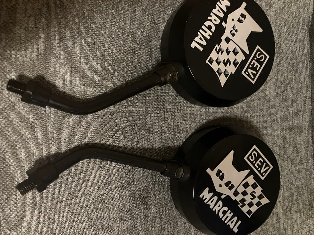 MARCHAL ブラック円形ミラー 2個セット