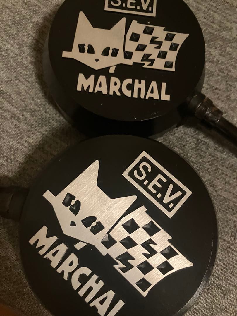 MARCHAL ブラック円形ミラー 2個セット