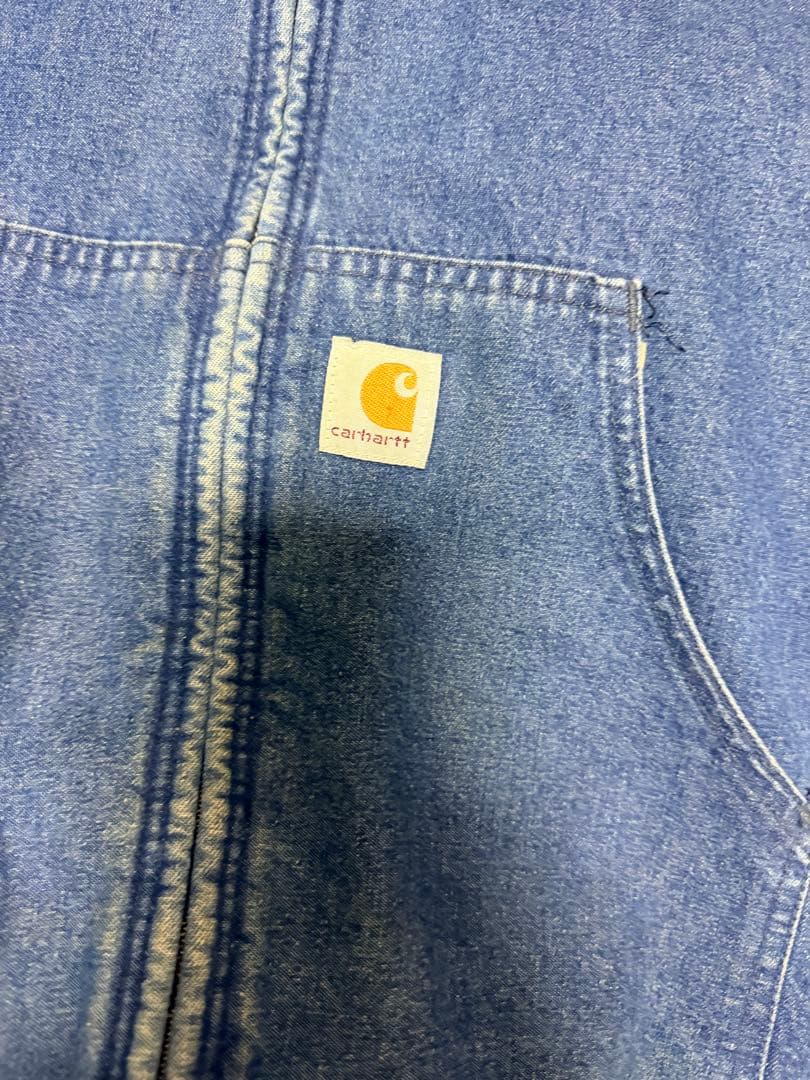 【USA製】カーハート アクティブジャケット デニム L(レディース）男性着用S