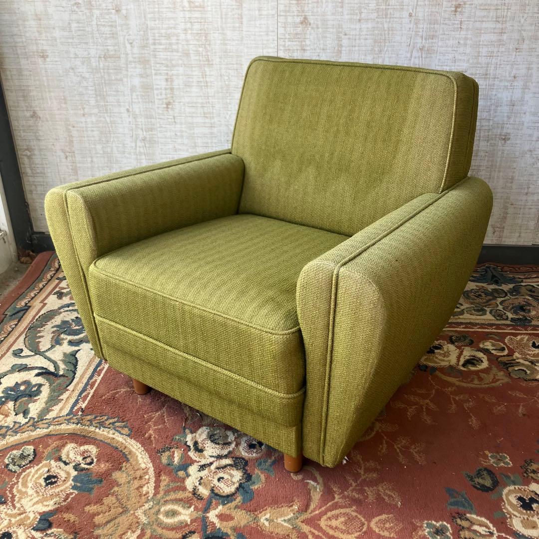② 昭和レトロ ミッドセンチュリー 一人掛けソファー ロビーチェア アームチェア