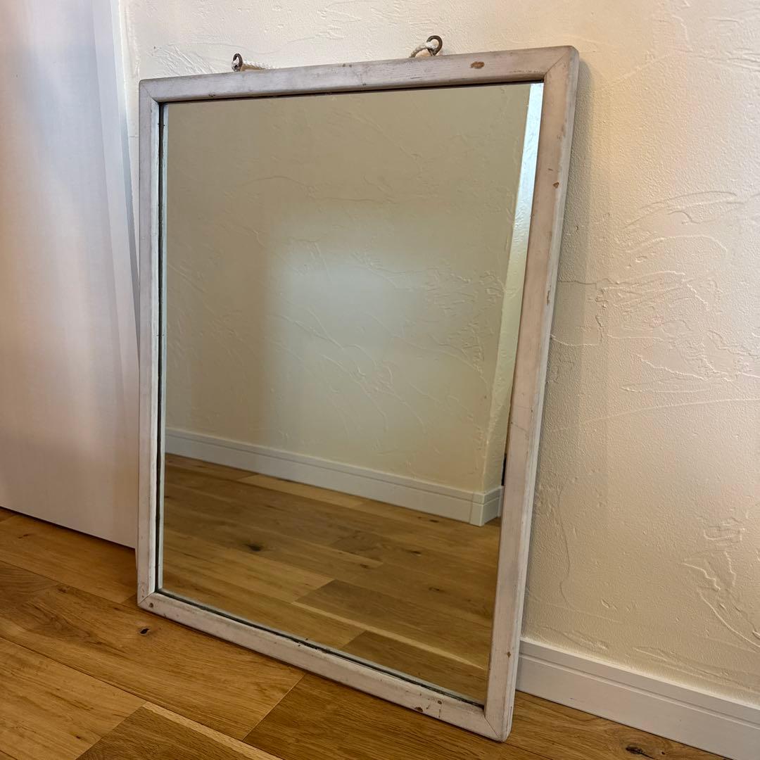 アメリカ軍 海軍 U.S.NAVY ウォールミラー シャビー アンティーク