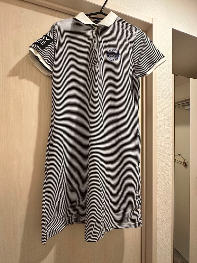 PEARY GATES ストライプ ポロワンピース