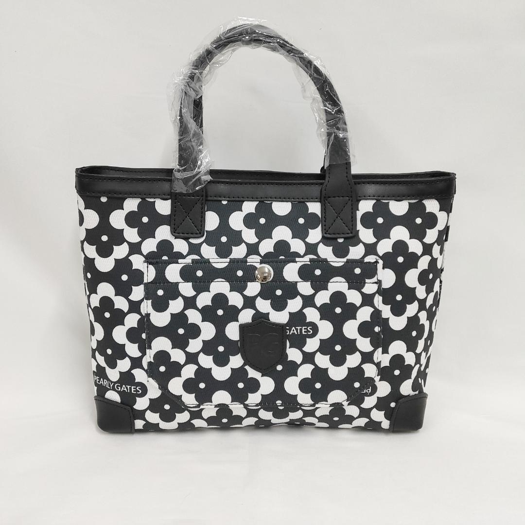 ○★新品未使用 パーリーゲイツ 花柄カートバッグ コンパクトバッグ ブラック