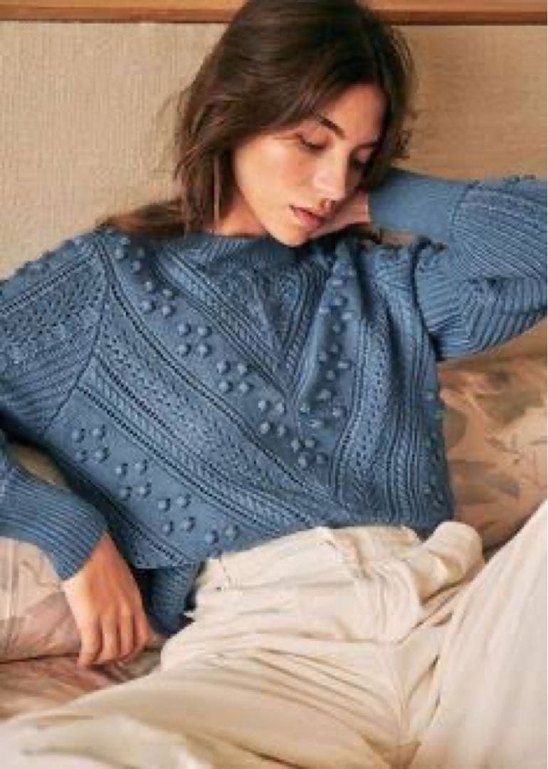 SÉZANE (セザンヌ) / ニット セーター 立体編み ブルー XS