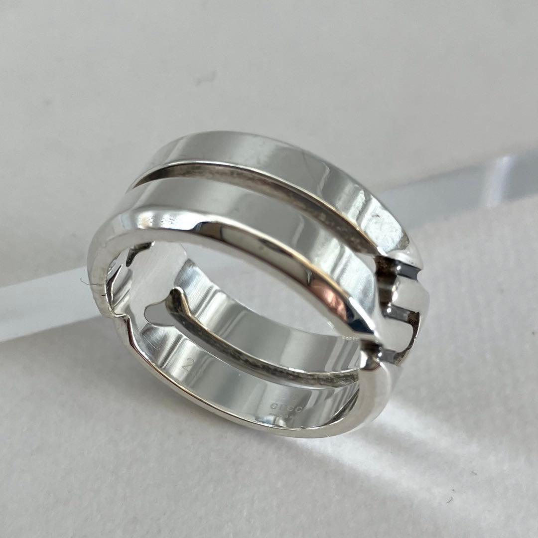 美品 GUCCI グッチ インフィニティ ノット リング Ag925 約22号