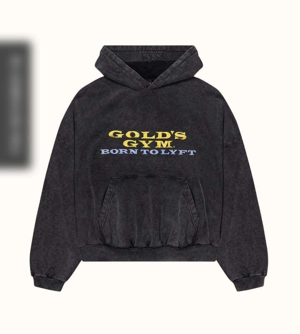 LYFT GOLD'S GYM パーカー S ブラック