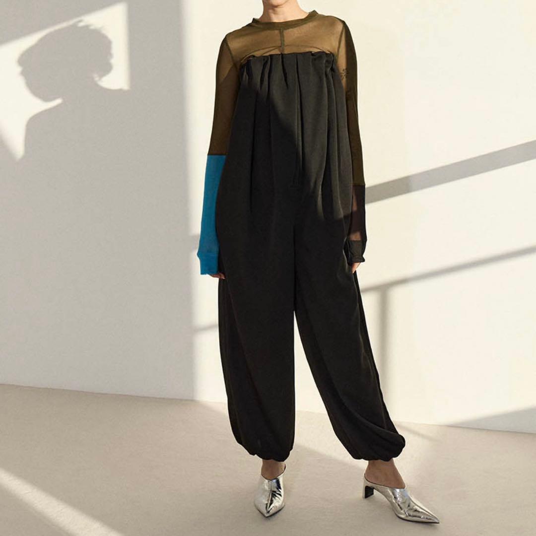 サロペット・オーバーオール・オールインワン OMMO TUCK BUSTIER ALL IN ONE BLACK 38