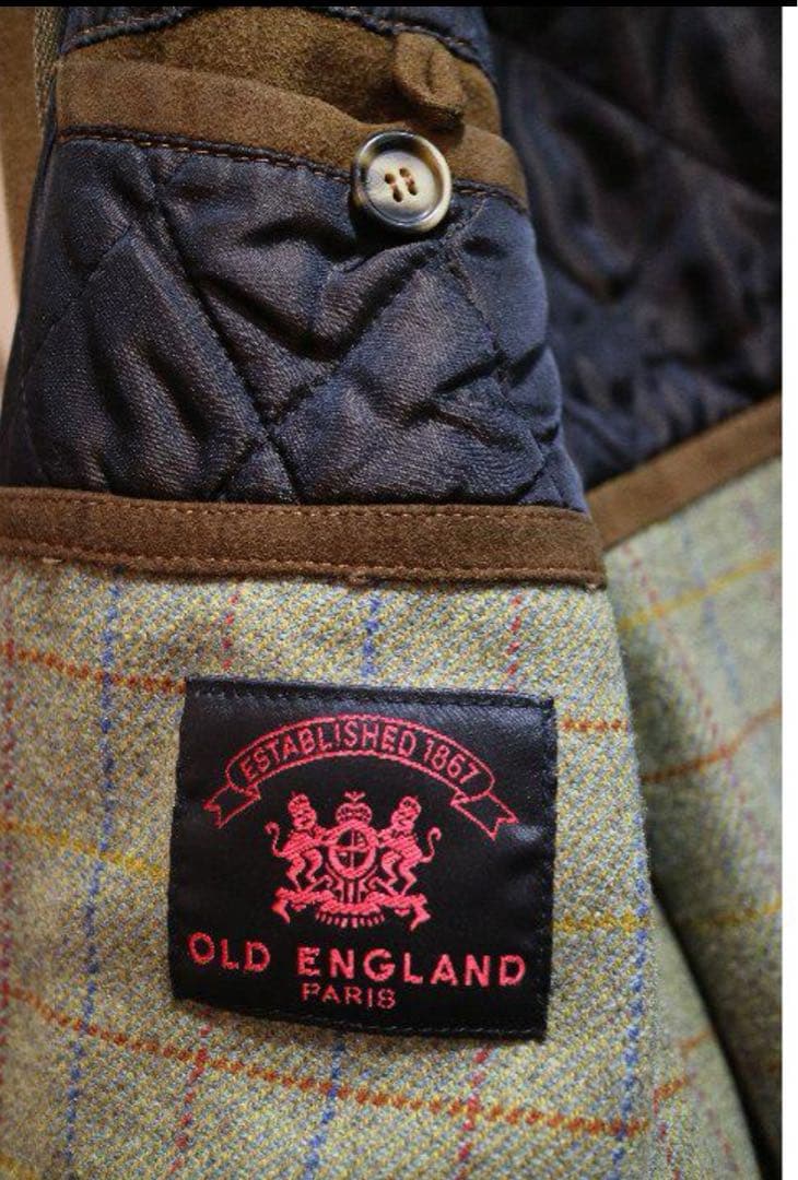 OLD ENGLAND メンズ スエードハーフコート