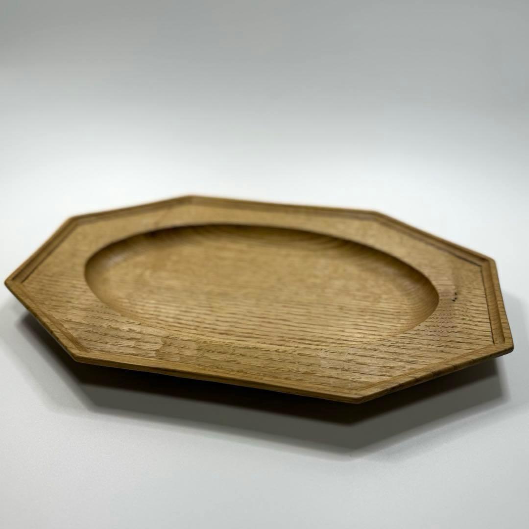 【ユタカ】木製オクトゴナル プレート34cm