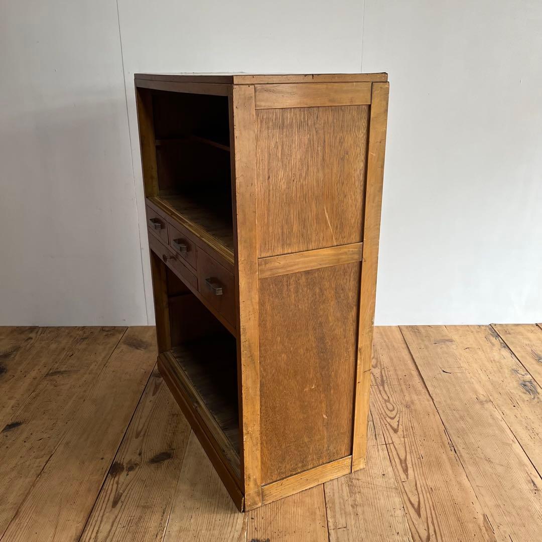 アンティーク チェスト 食器棚 本棚 レトロ 飾り棚 《送料込み》