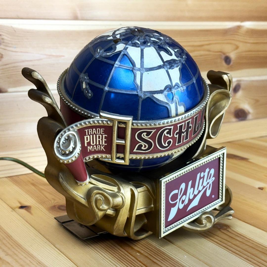 SCHLITZ シュリッツ ライトサイン ライト ビール ビンテージ 地球儀
