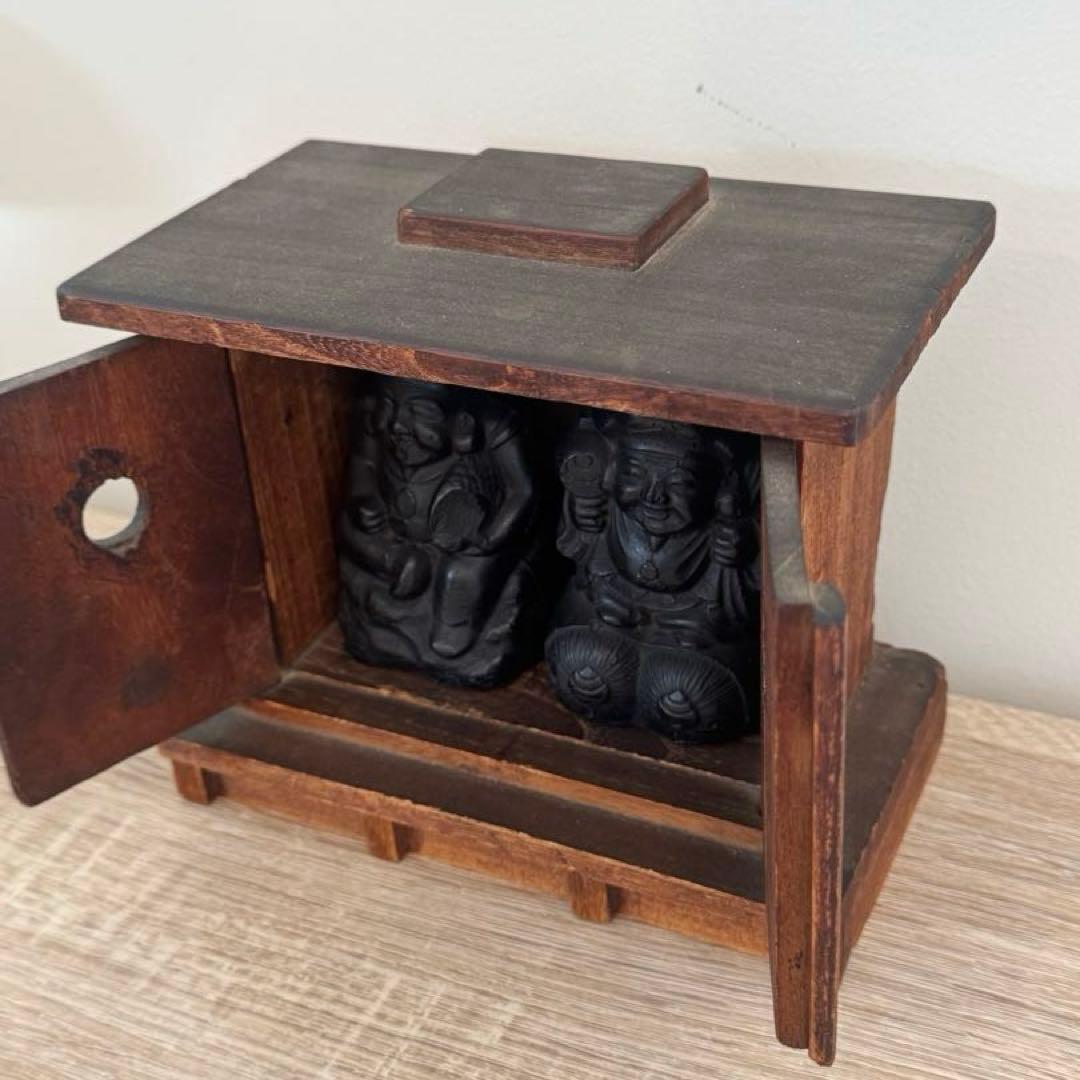 【天ちゃん】開運！強運！古い 大黒様 恵比寿様 蔵付き