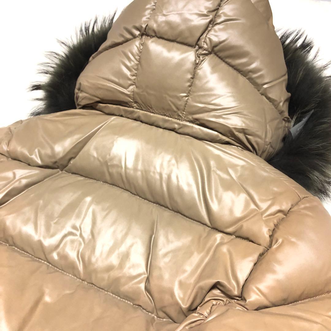 デュベティカ　ダウンコート　デネブ　3WAY　リブ　ラクーンファー　キャメル