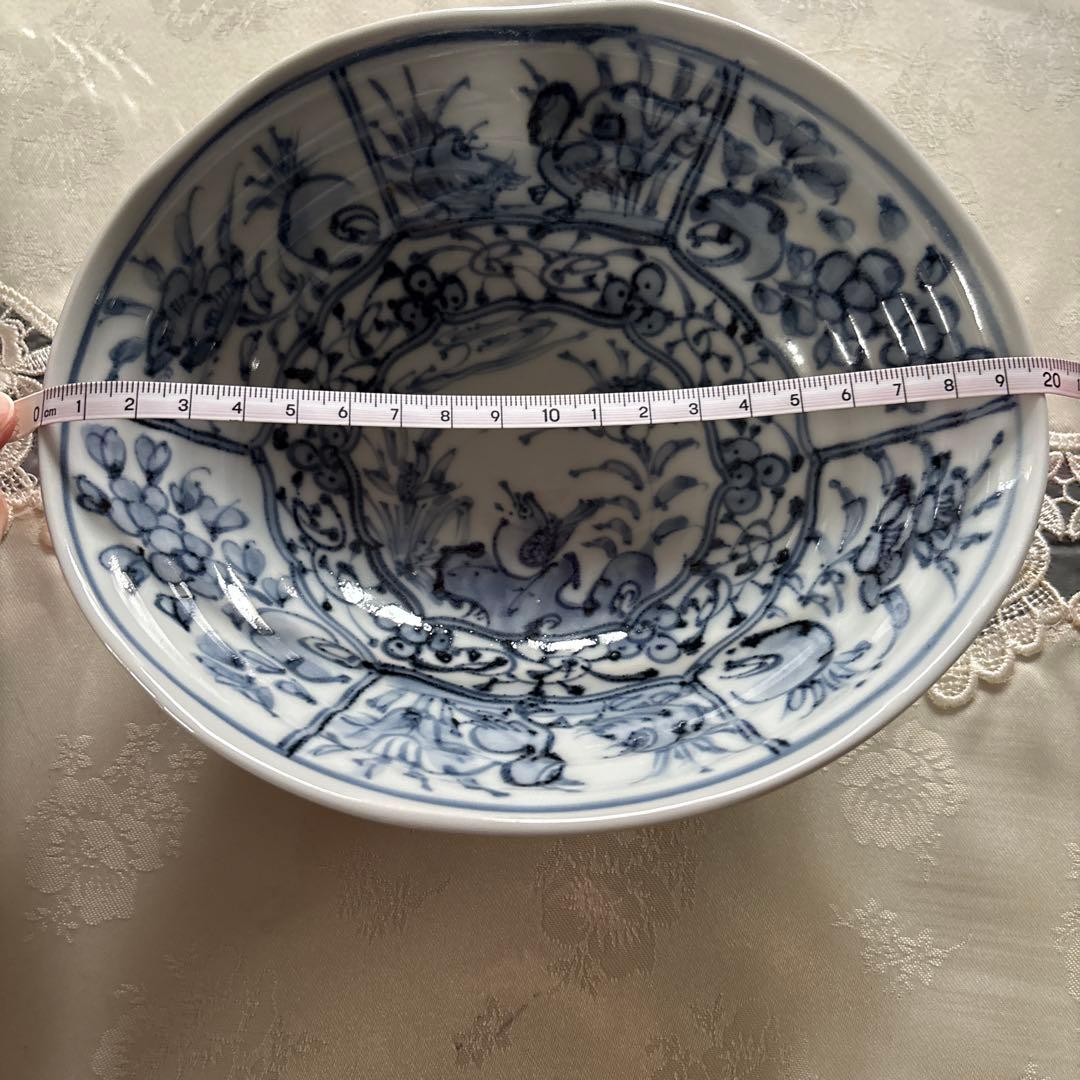 京焼 大野瑞昭 赤絵唐草柄　銘々皿　5客