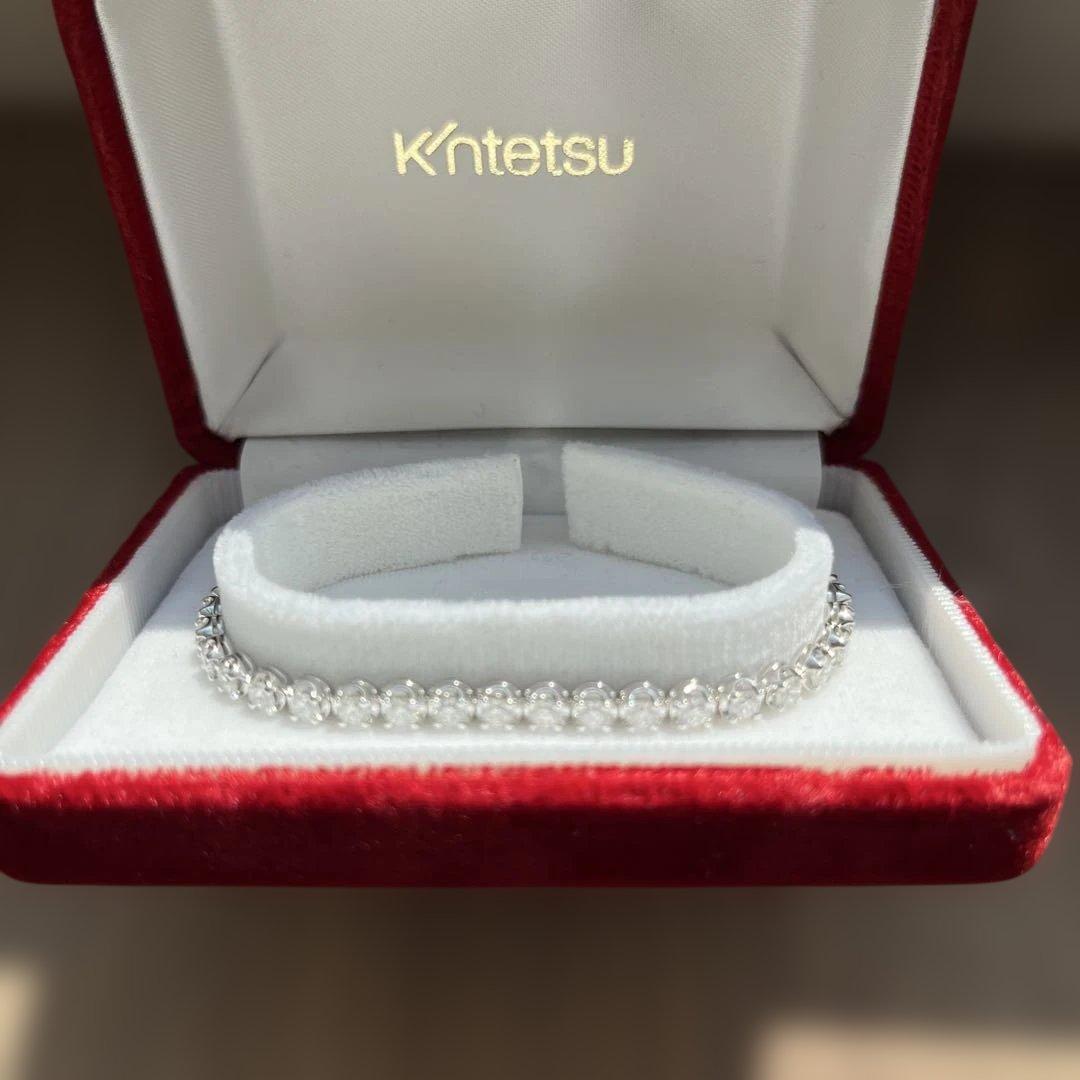 【新品】PT850希少・逸品・最高品質 5.00ct ダイヤモンドブレスレット