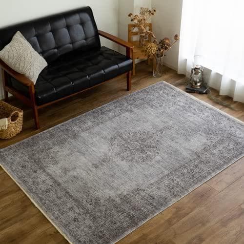 サヤンサヤン ヴィンテージ風 クラシック柄 シャルム ラグマット 1畳 90×a