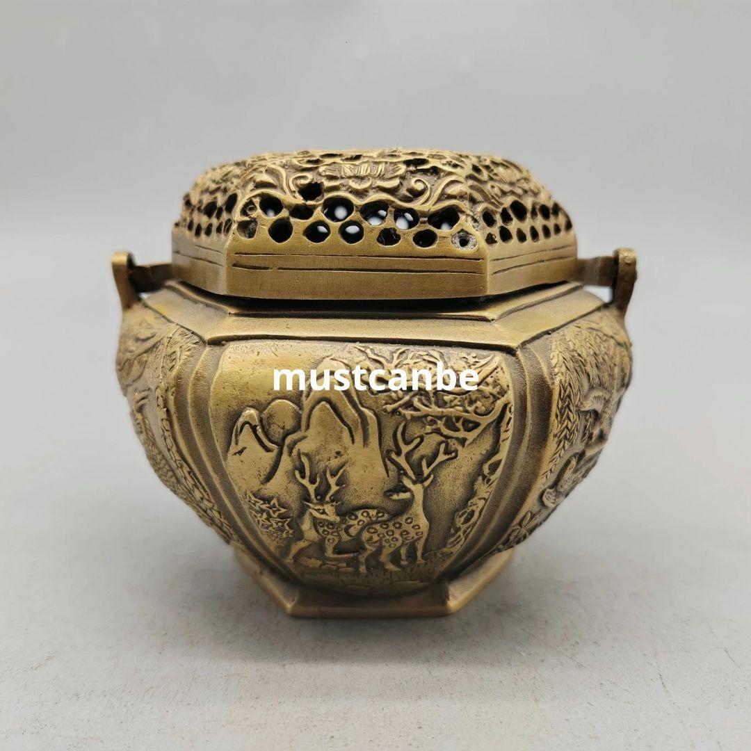 香炉 暖手炉 香具 提梁薫香炉 銅製品 工芸品 置物