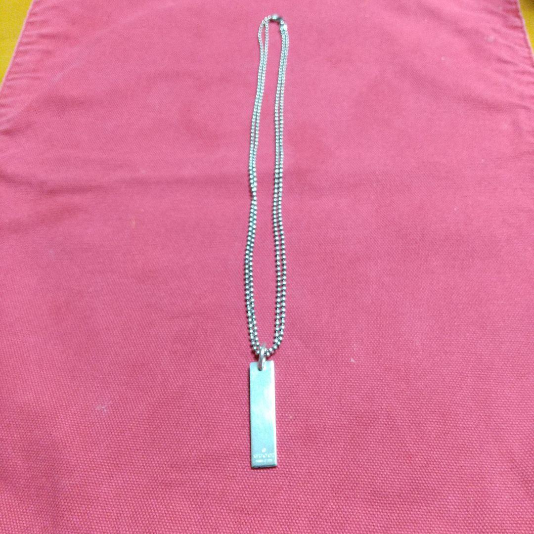 GUCCI 　ロゴバー　ダブルチェーンネックレス　SV925