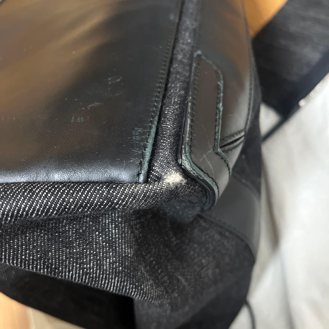 バレンシアガ ネイビーカバス　L ブラックデニム