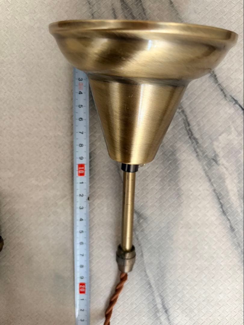 真鍮ペンダントライト　スイッチ付　ビンテージ裸電球エジソンライト　3個セット