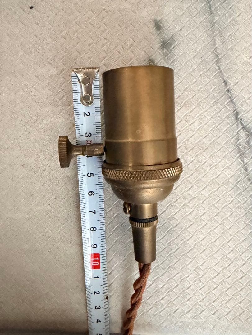 真鍮ペンダントライト　スイッチ付　ビンテージ裸電球エジソンライト　3個セット