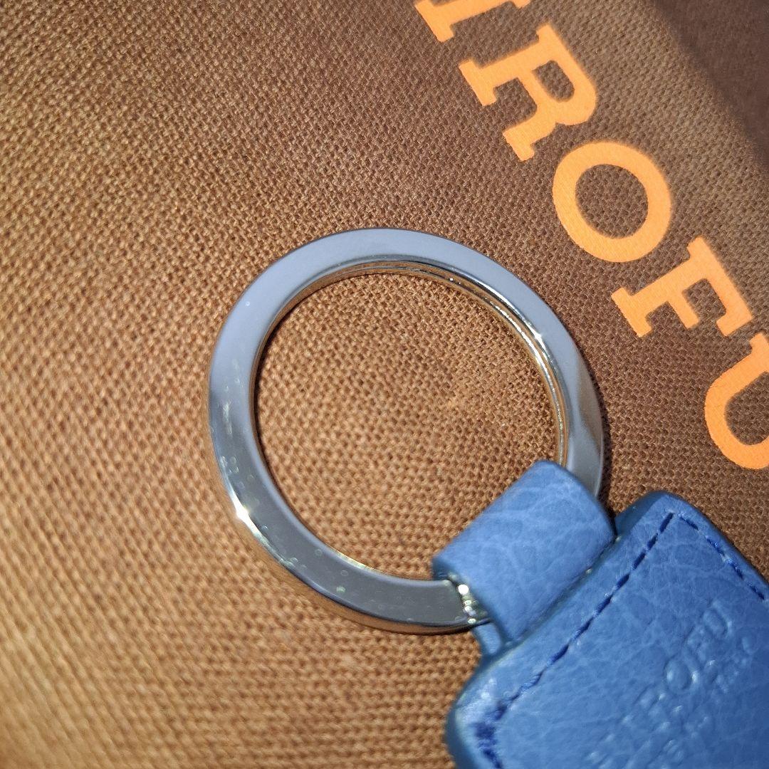 【未使用品】HIROFU ヒロフ キーホルダー 靴べら レザー 本革 ブルー