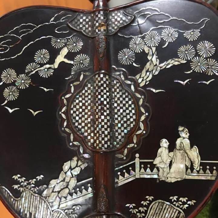 鏍鈿 漆器 人物 扇面 民国 唐物 风水 古玩